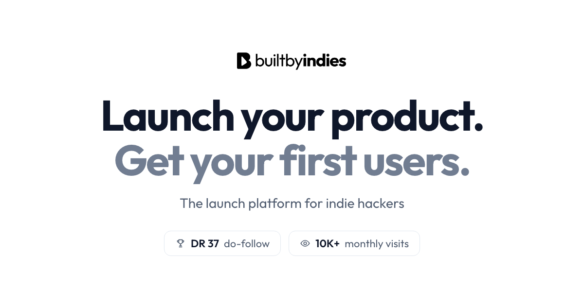 Builtbyindies, from its website