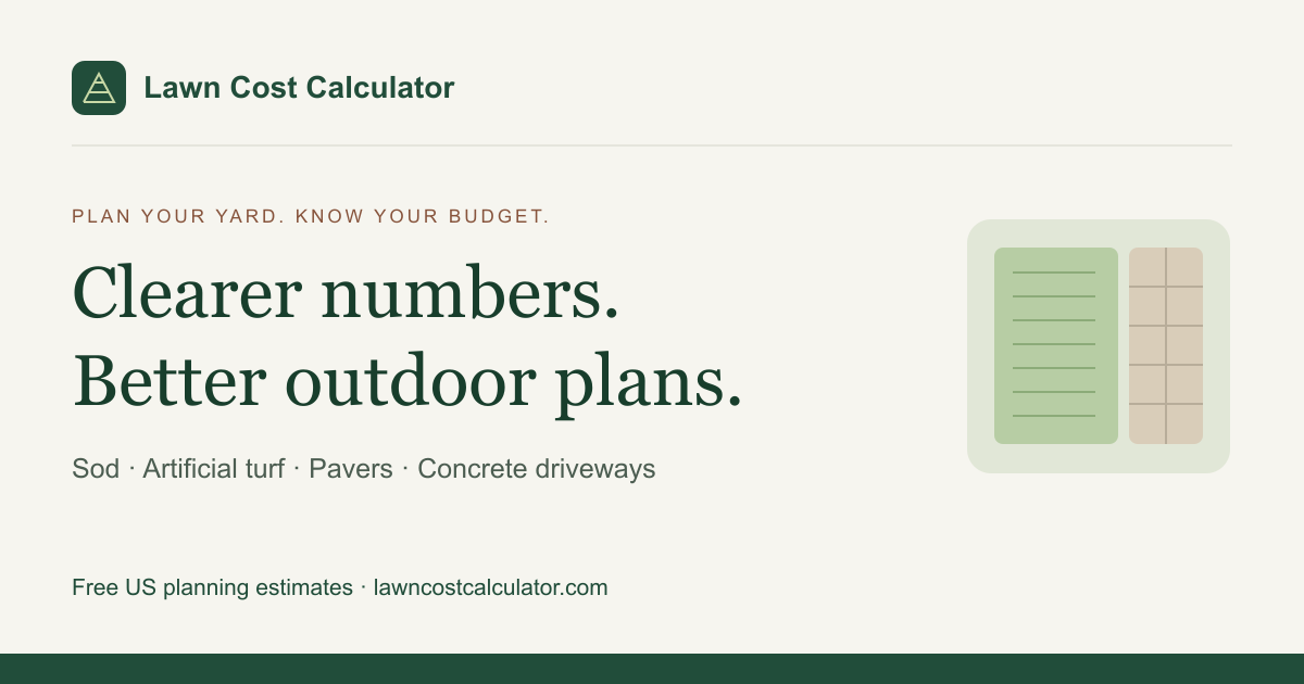 Lawn Cost Calculator, from its website
